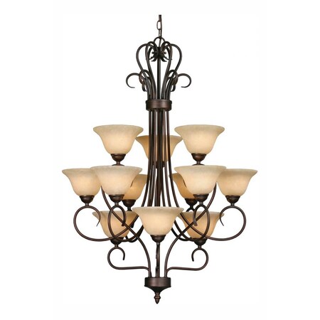 Centennial 12 Light Chandelier, Rubbed Bronze Centennial 12 Light Chandelier, Rubbed Bronze